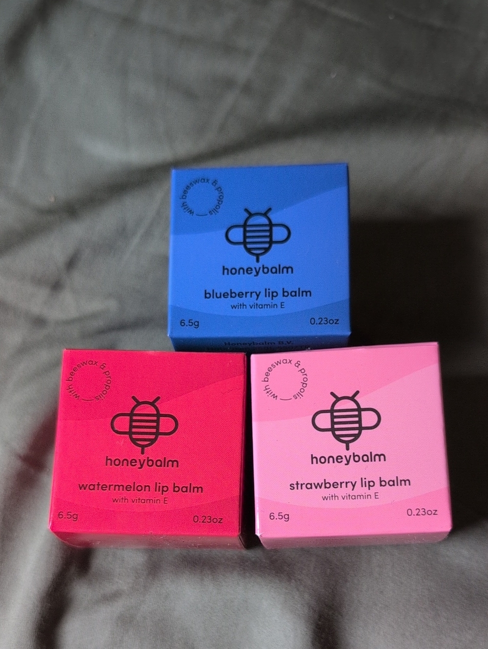 Tinted Lip Balm Trio — Blueberry, Watermelon & Strawberry
